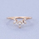 Marquise Diamond exclusive moissanite rose gold unique Elegant Vintage Stackable Silver engagement wedding Jewellery Promise ring for Women