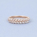 Moissanite Wedding Band for Women Marquise Cut Moissanite Ring Solid  Rose Gold Unique Matching Stacking Promise Ring Anniversary Gift