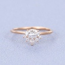 Oval cut Moissanite engagement ring vintage rose gold Unique engagement ring for women Pear round oval shaped Bridal Anniversary gift