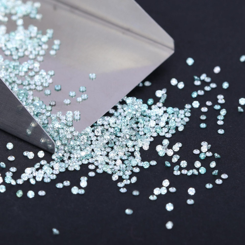 Loose Moissanite Blue Clean Round Cut 1.00 MM