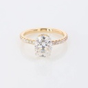 Oval Diamond Antique Engagement Ring Yellow Gold Moissanite Vintage Cluster Wedding Anniversary Gift For Her