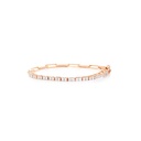 Round Cut Diamond Sterling Silver Tennis Bracelet For Women