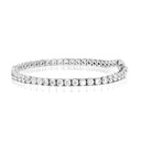 Round Cut Diamond Sterling Silver Tennis Bracelet For Women