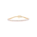 Round Cut Diamond Sterling Silver Tennis Bracelet For Women
