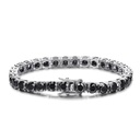 Black Moissanite Tennis Bracelet | Passes Diamond Tester | 925 Sterling Silver | 18K White Gold Plated 