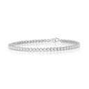  Round Diamond Prong Set Laxurious Heart Design Tennis Bracelet 