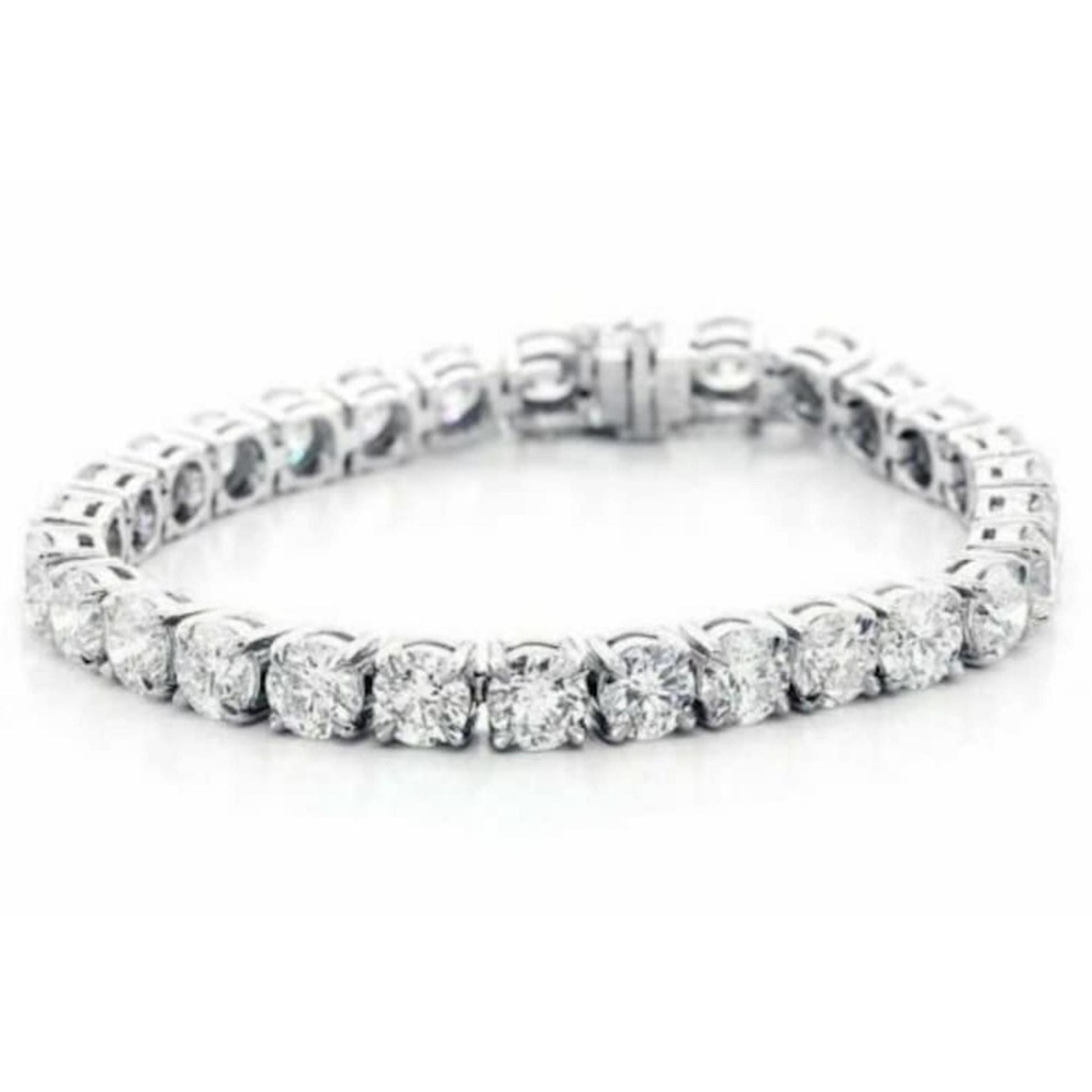 Round Cut Diamond Tennis Bracelet For Women