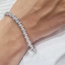 Pear Cut Diamond Tennis Bracelet For Men