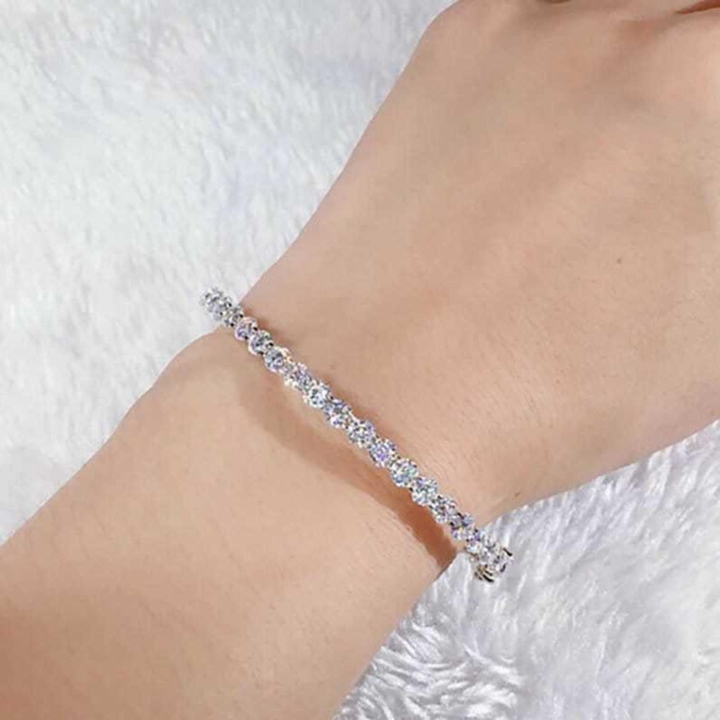 Round Cut Diamond Tennis Bracelet For Women 