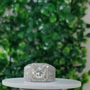 Round Cut Diamond Heavy Unique Engagement Ring for Men