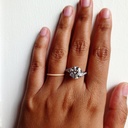 Round Cut Diamond Unique Style Anniversary Ring for Women