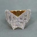 Hip Hop 14KT Yellow Gold Lab Created Diamond Ring For Hip Hop Diamond Jewelry Lover