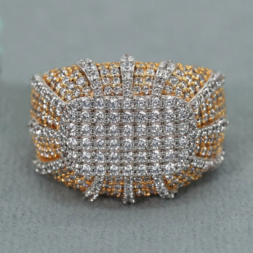 14 KT Yellow Gold Lab Created Diamond Ring For Birthday Gift with VVS clarity diamonds