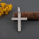 Round Cut Diamond Cross Pendant hip Hop Jewelry For Women