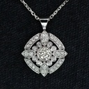 Round Cut Diamond Unique Style Pendant For Women