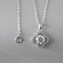 Round Cut Diamond Four-leaf Clover Unique Pendant For Women