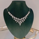 Round Cut Diamond Full Heavy Necklace For Women
