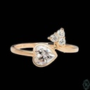 Heart And Round Cut Diamond Unique Style Valentine Day Special Ring for Women