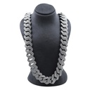 Round Cut Diamond Miami Cuban Link Chain Hip Hop Necklace For Men