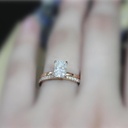  Radiant Cut Brilliant Engagement Ring Set Ring Set Solid  Set Wedding Ring Collection