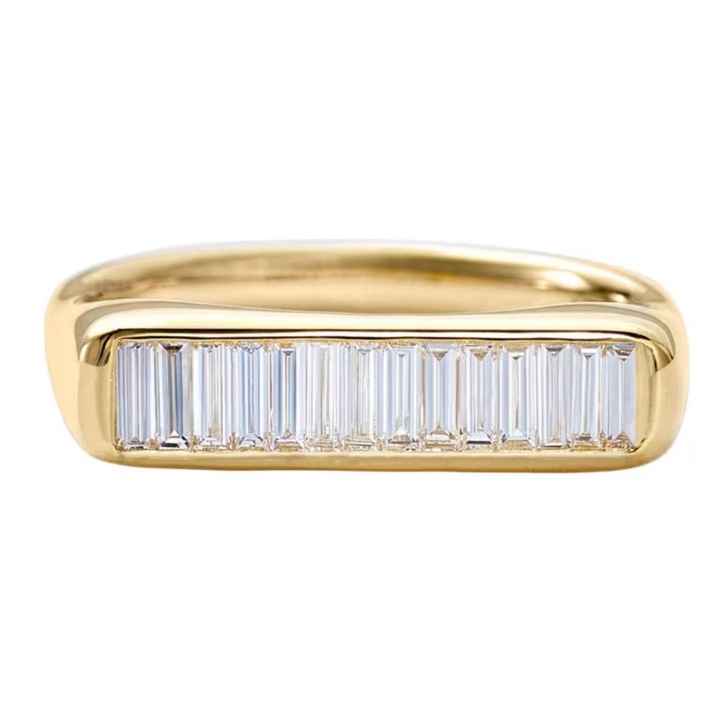 Unique  Straight Baguette Cut Colorless Ring, Ring for Women, Promise Ring, Graduation Ring, Wedding Engagement Ring