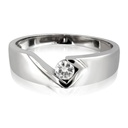 Round Cut Diamond Unique Style Solitaire Anniversary Ring for Men