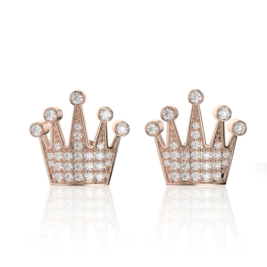 Round Cut Diamond Unique Style Earrings For Women