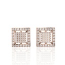 Round Cut Diamond Princess Shape Unique Style Stud Earrings For Women