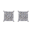 Square Iced VVS Moissanite Daimond Earrings