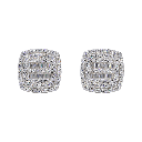 Baguette Middle Cushion VVS Moissanite Daimond Earrings