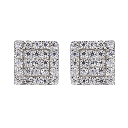 Square In-Step Iced VVS Moissanite Daimond Earrings