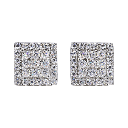 Squared Two Step VVS Moissanite Daimond Earrings