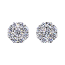 Iced Out Flower Earrings VVS Moissanite Daimond Earrings