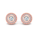 Round Cut Stud Earrings In 925 Sterling Silver Earrings For Wedding