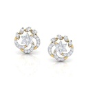 Round Cut Diamond Unique Stud Earrings For Women