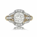 Antique Vintage Art Deco Ring, Wedding Ring, Bezel Set Ring, 2TCW Old Mine Cushion Cut Diamond Engagement Ring, 925 Sterling Silver Ring