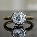  Round Portuguese Cut Unique Engagement Ring for Women