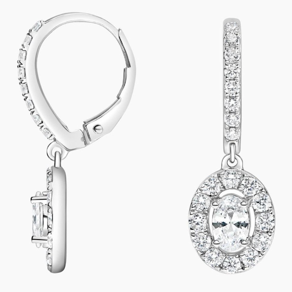 Oval Cut Diamond Drop/Dangle Earrings for Women, Fine Jewelry, Handmade Earrings 