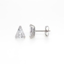 Triangle Earrings, Stud Earrings, Minimal Earrings, Dainty Earrings, Casual Wear Earrings, Green Earrings, White Gold Earrings