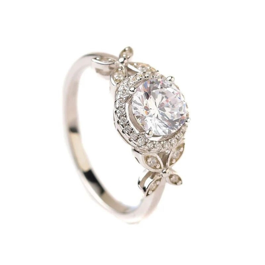 Round Cut Fancy Engagement Ring, Wedding Ring for Women