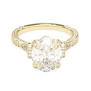 Hidden Halo Oval Cut Engagement Ring, Fine Jewelry, Handmade Jewelry 