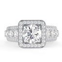  Halo Engagement Ring, Halo  Wedding Ring, Anniversary Gift, Colorless Ring, Gift For Her