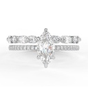Marquise Cut Stone Unique Heavy Bridal Set Rind For Women