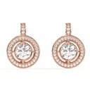 Round Cut Diamond Halo Drop Dangle Earrings For Women