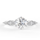 Jubilee Cut Colorless  Engagement Ring, Art Deco 6 Claw Prong Wedding Ring, Set Designer Anniversary Ring For Her