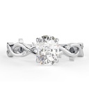  2.00CT Elongated Cushion Cut Colorless Engagement Ring, Twisted Band, Wedding Ring, Anniversary Gift, Handmade Ring for Women, Claw Prongs