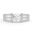  Round Cut Diamond Ring, Lab Diamond Engagement Ring, Unique Diamond Wedding Ring For Bridal, Luxury Diamond Ring For Her