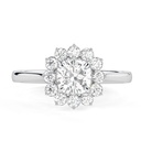 Cushion Cut Halo Engagement Ring, Cushion  Diamond Anniversary Ring, Diamond Ring, Wedding Ring For Her