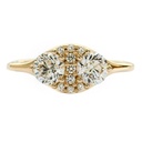 14K Yellow Gold Engagement Ring Round Cut Moissanite Wedding Ring Anniversary Ring Bridal Ring Anniversary Gift for Woman Promise Ring