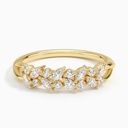 Marquise & Round Cut Fancy Engagement Ring for Women, Yellow Gold Wedding Ring, Gift Ring, Handmade Jewelry